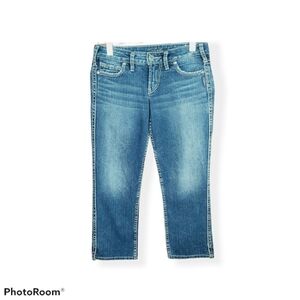 𝅺📣2/40$📣 SILVER Frances capri jeans size 26